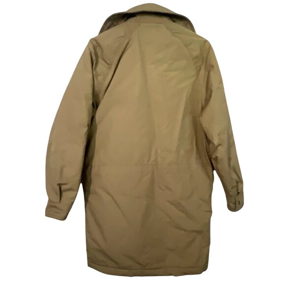 L.L. Bean Freeport Mens S Beige Full-Length Coat Jacket Parka Polyester & Wool - Picture 2 of 7